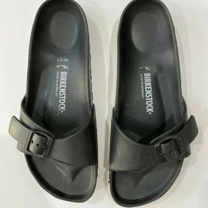 BIRKENSTOCK Black Rubber EVA Madrid Slide Sandals
